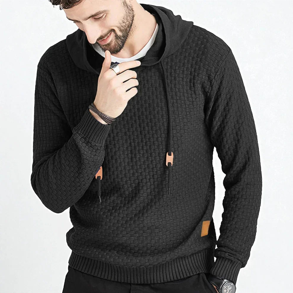 Arixen | Wintertrui met capuchon voor heren – Casual, relaxte gebreide pullover