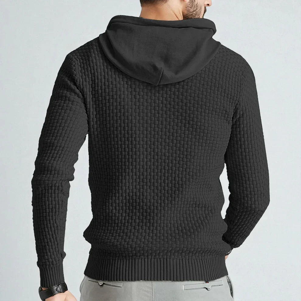 Arixen | Wintertrui met capuchon voor heren – Casual, relaxte gebreide pullover