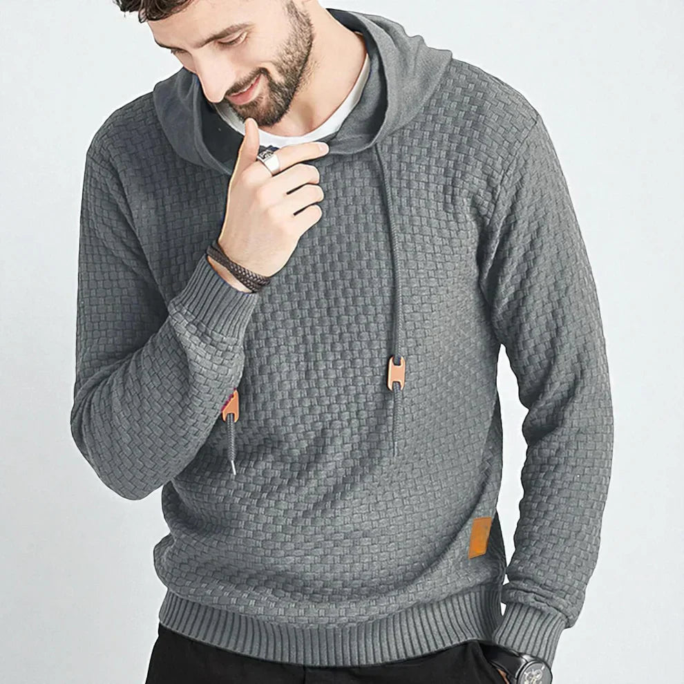 Arixen | Wintertrui met capuchon voor heren – Casual, relaxte gebreide pullover