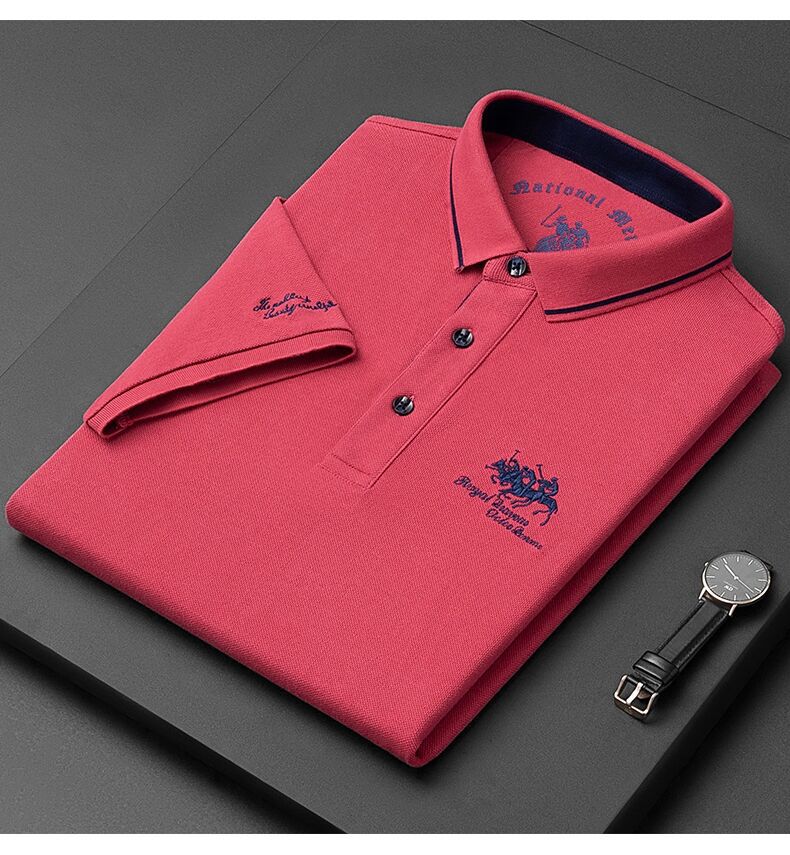 Elivor | Polo homme avec logo brodé – Coupe ajustée, décontracté et élégant, manches courtes, respirant