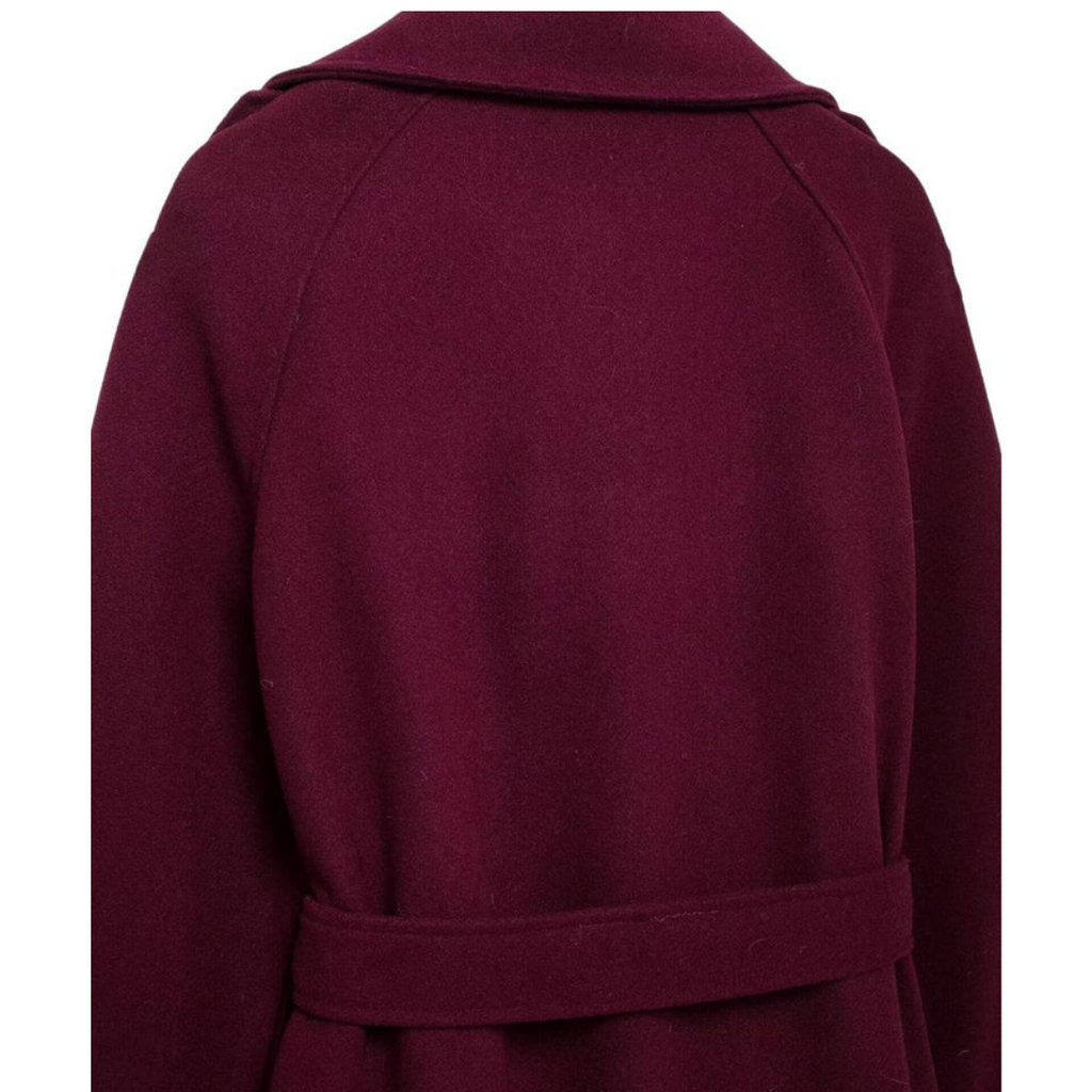 Liva | Oversized bordeauxrode trenchcoat voor dames – Elegante lange jas voor herfst, winter