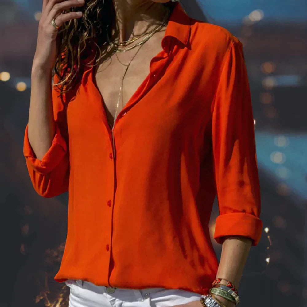 Gordana | Lichtgewicht luchtige blouse voor vrouwen - lange mouwen, casual elegante top