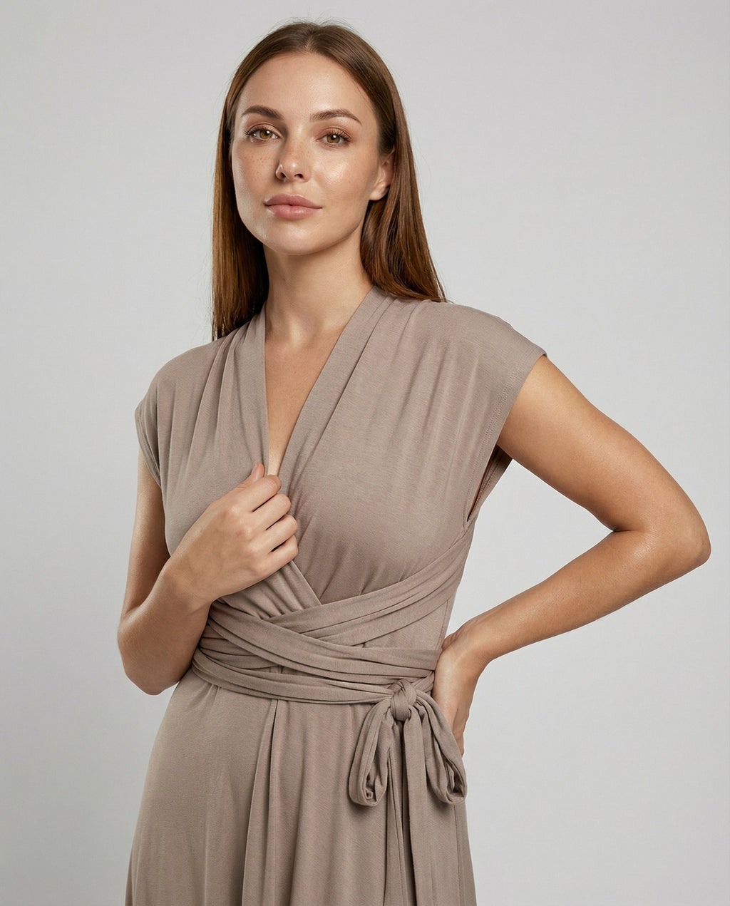 Nimora | Multiway-wikkeljurk voor dames – Veelzijdige maxi-jurk met oneindige pasvorm