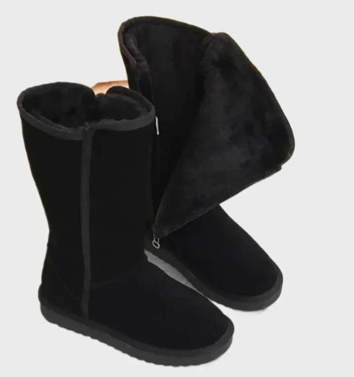 AlpineChic | Dameswinterlaarzen met schapenvachtvoering – waterdicht suède, antislipzool, warm en stijlvol