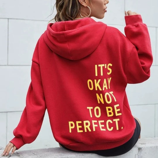 Isaelle | Hoodie met letterprint voor dames – Casual sweatshirt met lange mouwen voor dagelijks gebruik