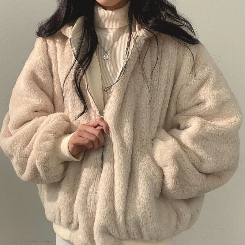 Madelyn | Oversized jas met pluche voering en capuchon