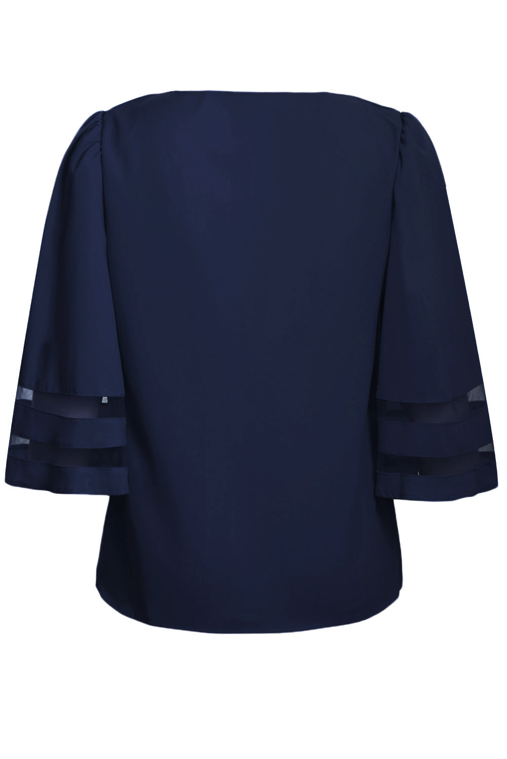 Aletheia | Flare Sleeves V-Neck Loose Women Chiffon Blouse - Elegant Casual Top