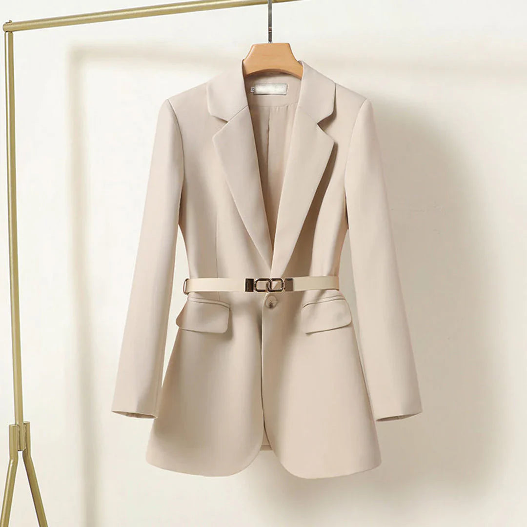 Rosira | Blazer met riem voor dames - Luxueus formeel jasje, elegante pasvorm, kantoor- en avondkleding