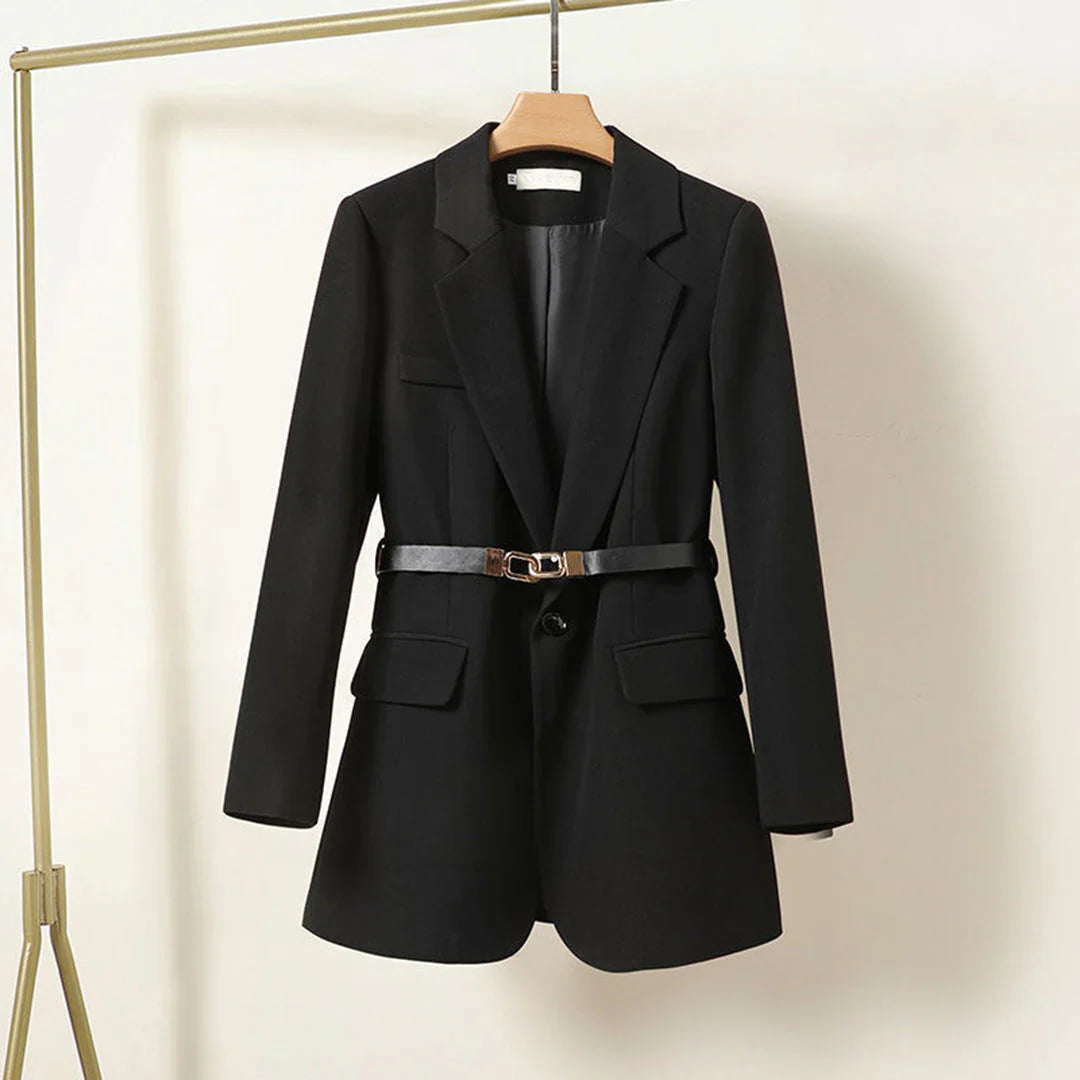 Rosira | Blazer met riem voor dames - Luxueus formeel jasje, elegante pasvorm, kantoor- en avondkleding