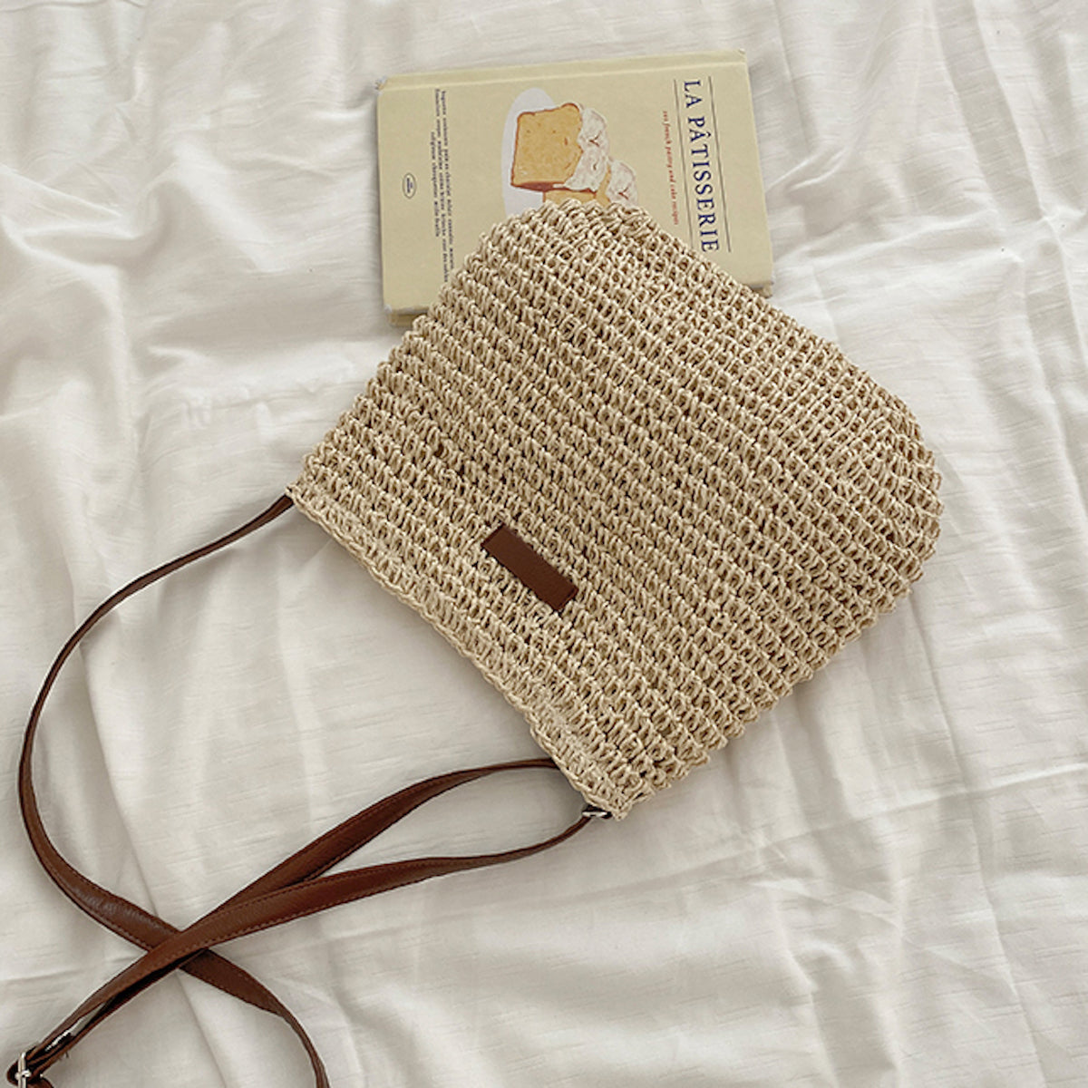 Funa | Rieten crossbodytas – Boho-schoudertas voor dames voor de zomer