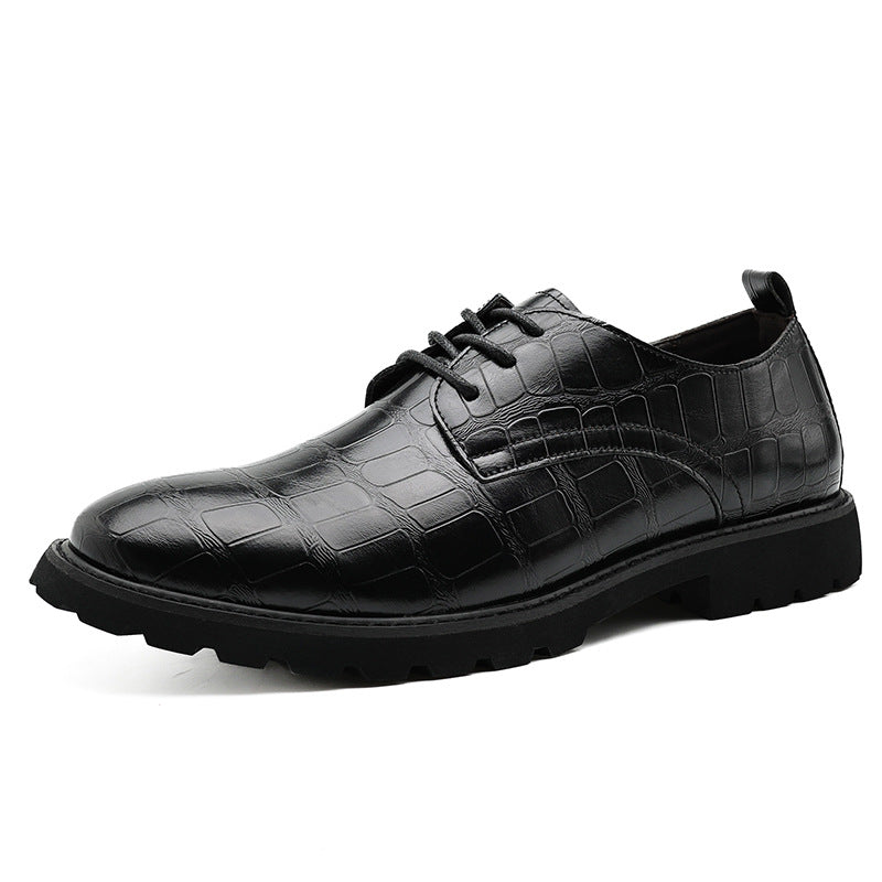 Croxen | Chaussures en cuir pour hommes - Modèle crocodile, chaussures habillées pour affaires
