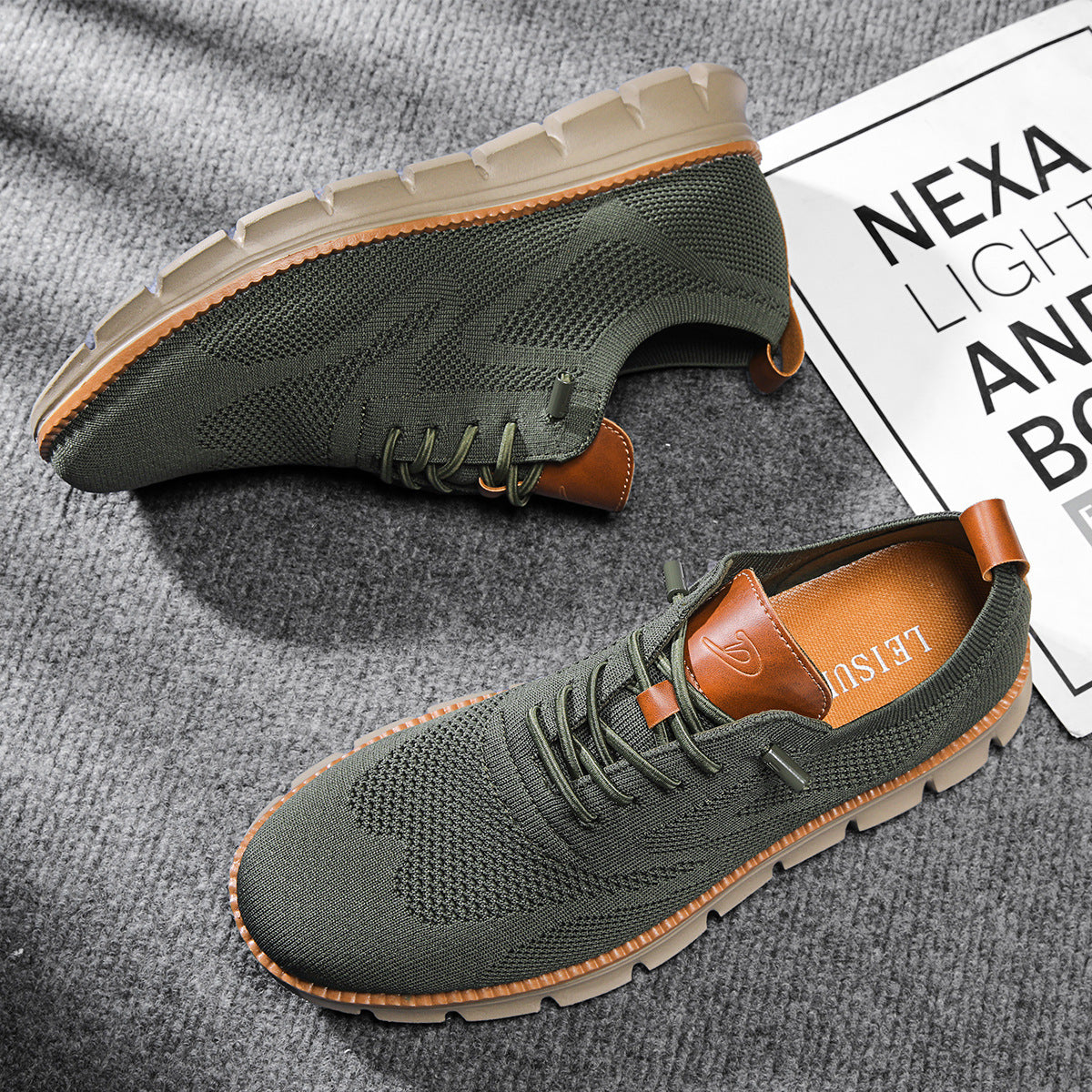 Ignacy | Chaussures de marche orthopédiques pour hommes - Semelles intérieures respirantes - Baskets confortables