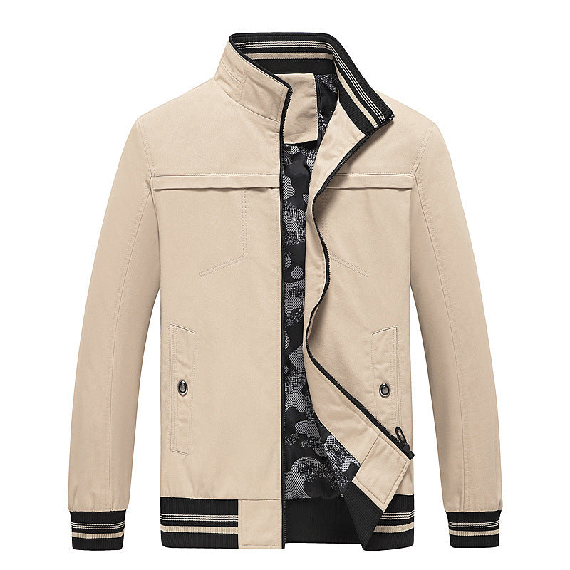 Rigor | Klassieke herenjas met rits en staande kraag, dubbel gestikt voor duurzaamheid - Casual bovenkleding