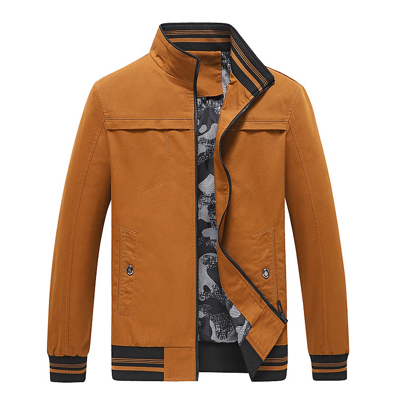 Rigor | Klassieke herenjas met rits en staande kraag, dubbel gestikt voor duurzaamheid - Casual bovenkleding