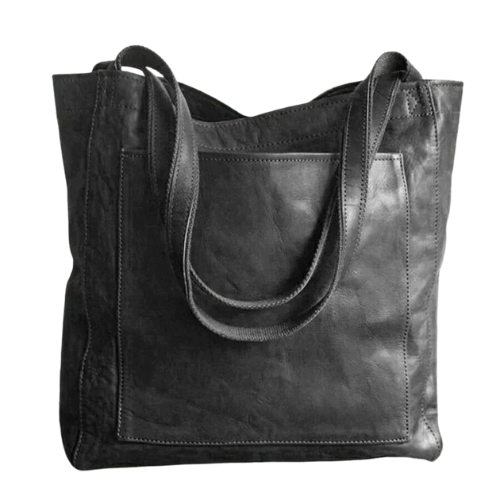 VintEdge | Vintage lederen draagtas - handtas met grote capaciteit voor vrouwen