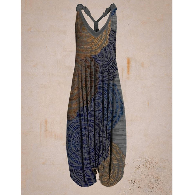 Matika | Jumpsuit, ademend, mouwloos en bedrukt - comfortabel, stijlvol