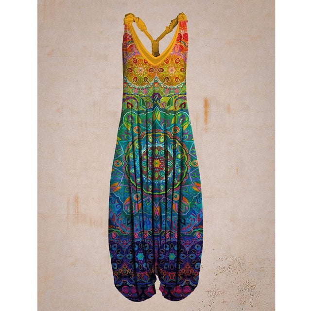 Matika | Jumpsuit, ademend, mouwloos en bedrukt - comfortabel, stijlvol
