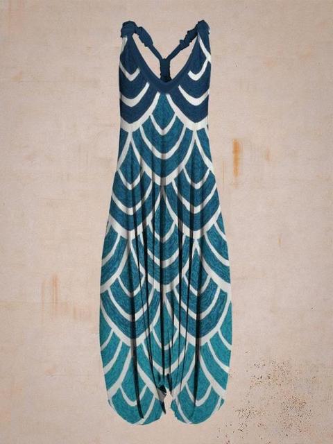 Matika | Jumpsuit, ademend, mouwloos en bedrukt - comfortabel, stijlvol