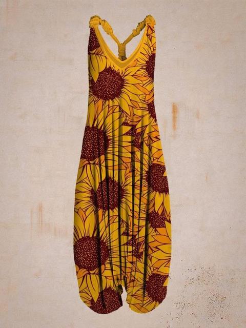 Matika | Jumpsuit, ademend, mouwloos en bedrukt - comfortabel, stijlvol