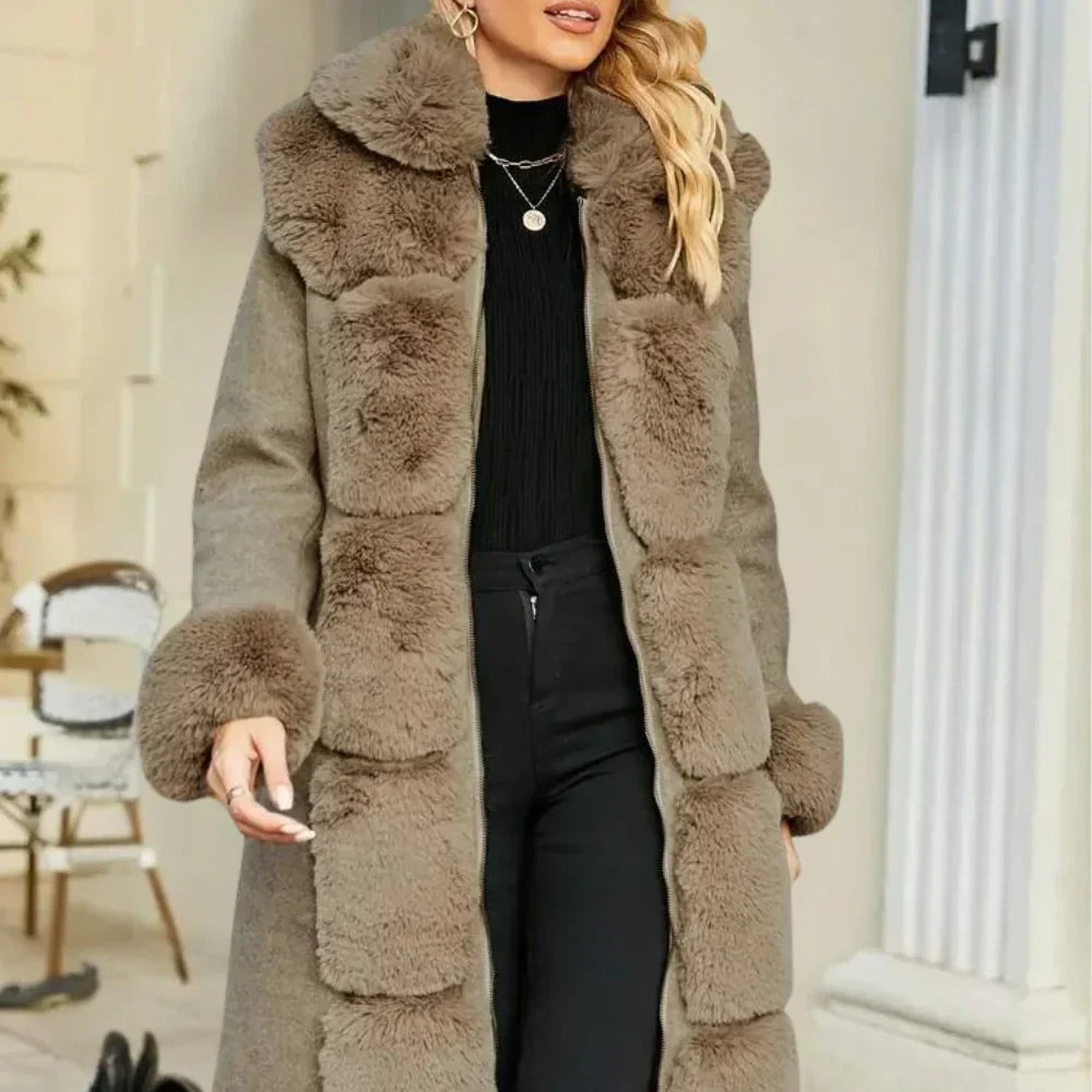 Nayara | Stijlvolle winterjas van pluche voor dames - Zachte, warme, elegante bovenkleding voor koude dagen