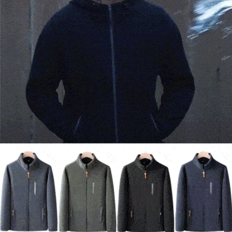 Quinty | Veste polaire réversible pour homme – Veste d'hiver chaude, doublure douce double face