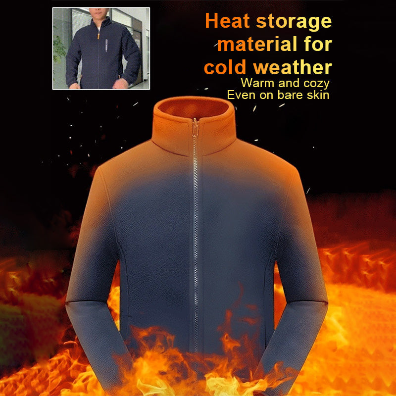 Quinty | Veste polaire réversible pour homme – Veste d'hiver chaude, doublure douce double face