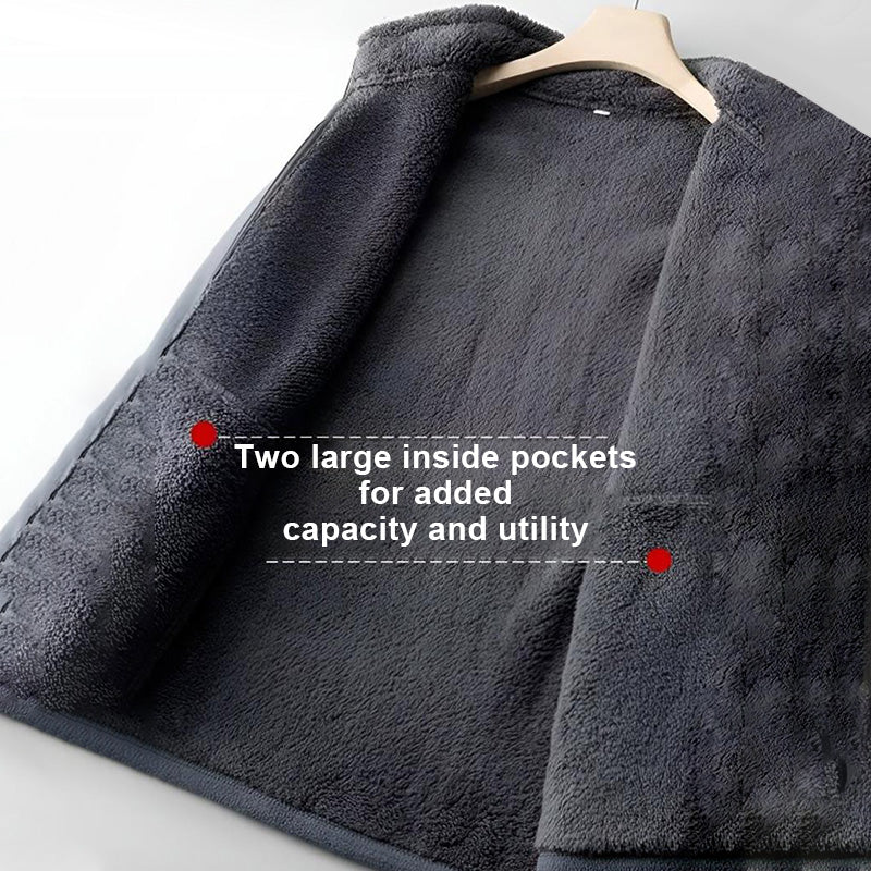 Quinty | Veste polaire réversible pour homme – Veste d'hiver chaude, doublure douce double face