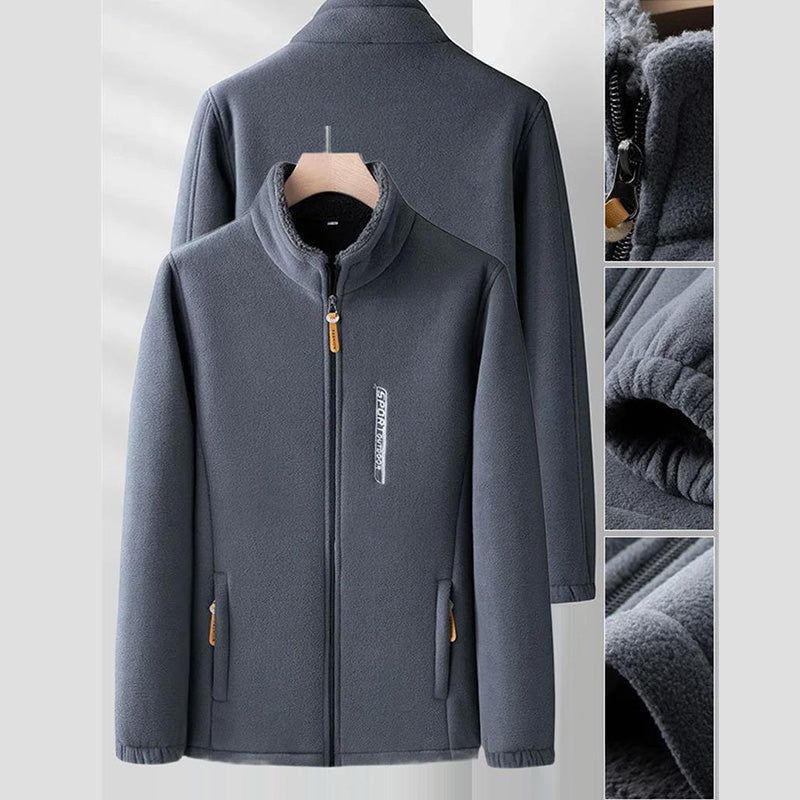 Quinty | Veste polaire réversible pour homme – Veste d'hiver chaude, doublure douce double face