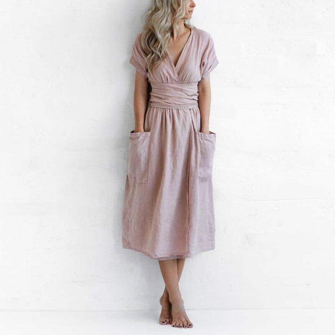Havva - Casual v-hals jurk