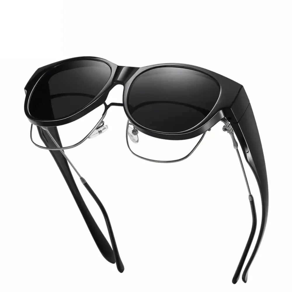 ShadeOver | Gepolariseerde zonnebrillen voor brildragers – Overglazen, cat-eye-stijl, UV-bescherming