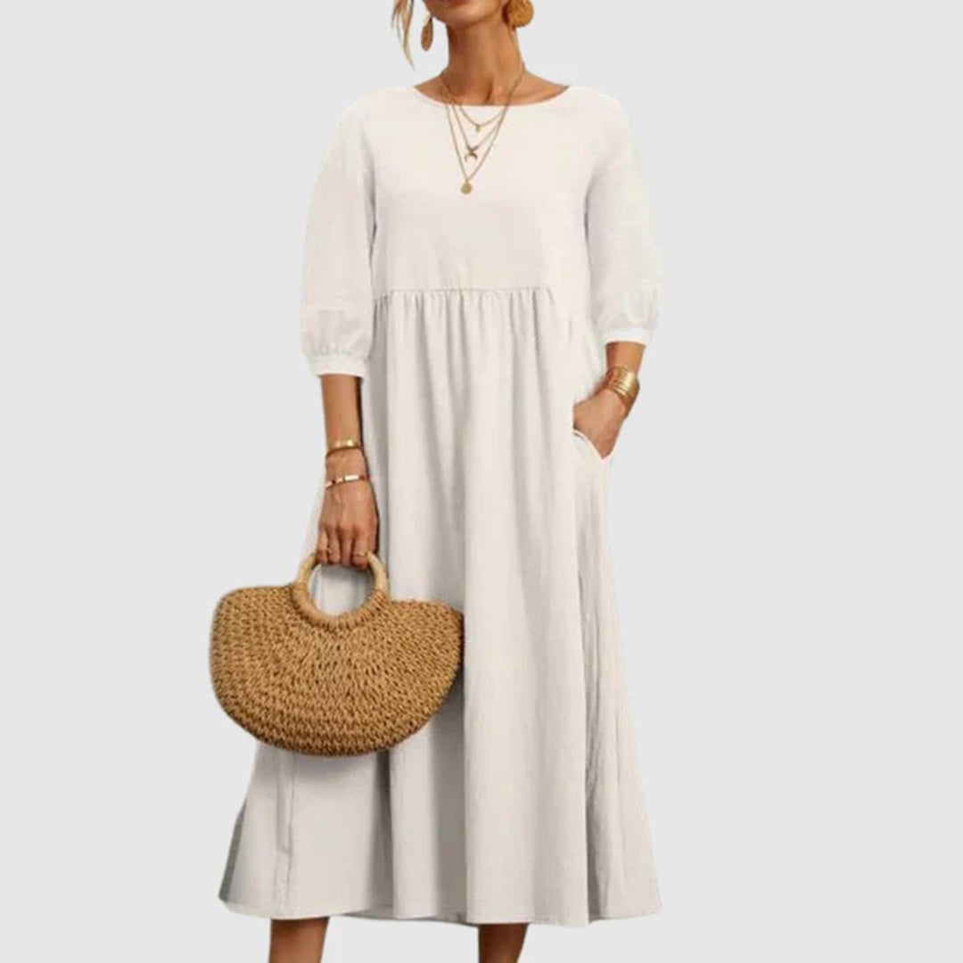 Odeletta | Casual Midi Dress - Breathable & Comfortable Dress for Everyday Wear