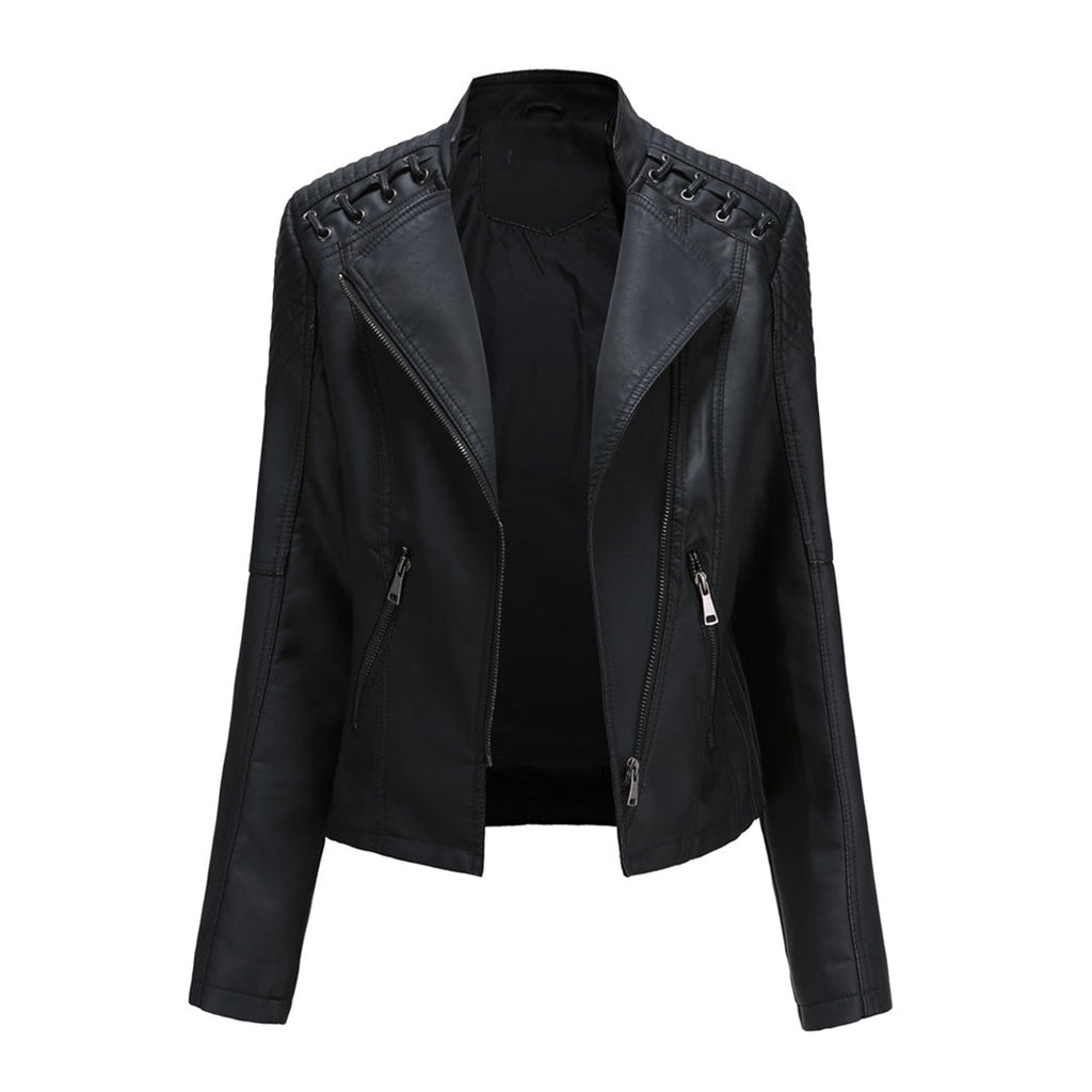 Florenza | Leren motorjack voor dames – Stijlvol motorjack met ritssluiting, lichtgewicht en casual bovenkleding