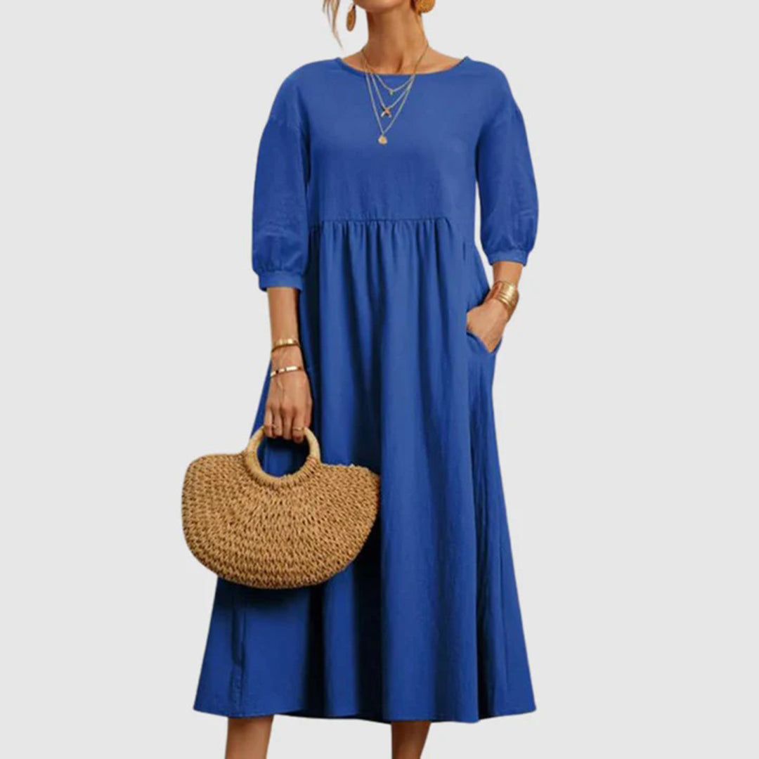 Odeletta | Casual Midi Dress - Breathable & Comfortable Dress for Everyday Wear