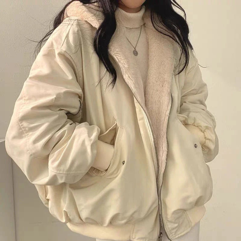 Madelyn | Oversized jas met pluche voering en capuchon