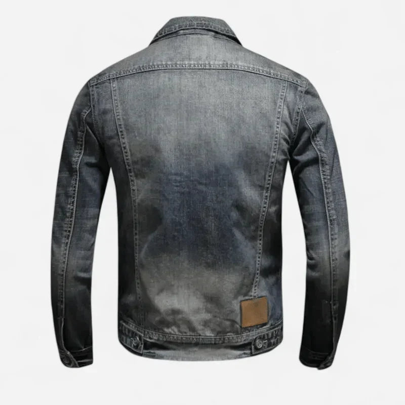 Jaxor | Retro denimjas voor heren – Klassieke spijkerjas met knopen aan de voorkant