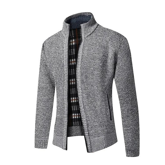Jarnel | Gebreide heren trui met rits en hoge hals - Comfortabel, warm, casual en stijlvol breigoed