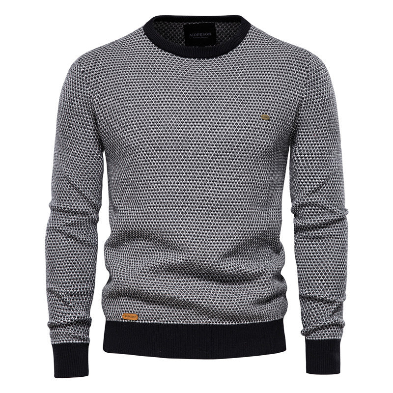 Jareth | Tweekleurige gevoerde heren trui - stijlvolle herfst/winter trui voor mannen, casual ontwerp