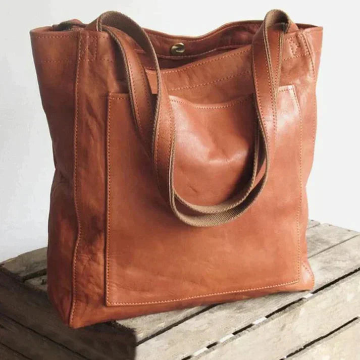 TressBag | Damestas van echt leer - grote schoudertas