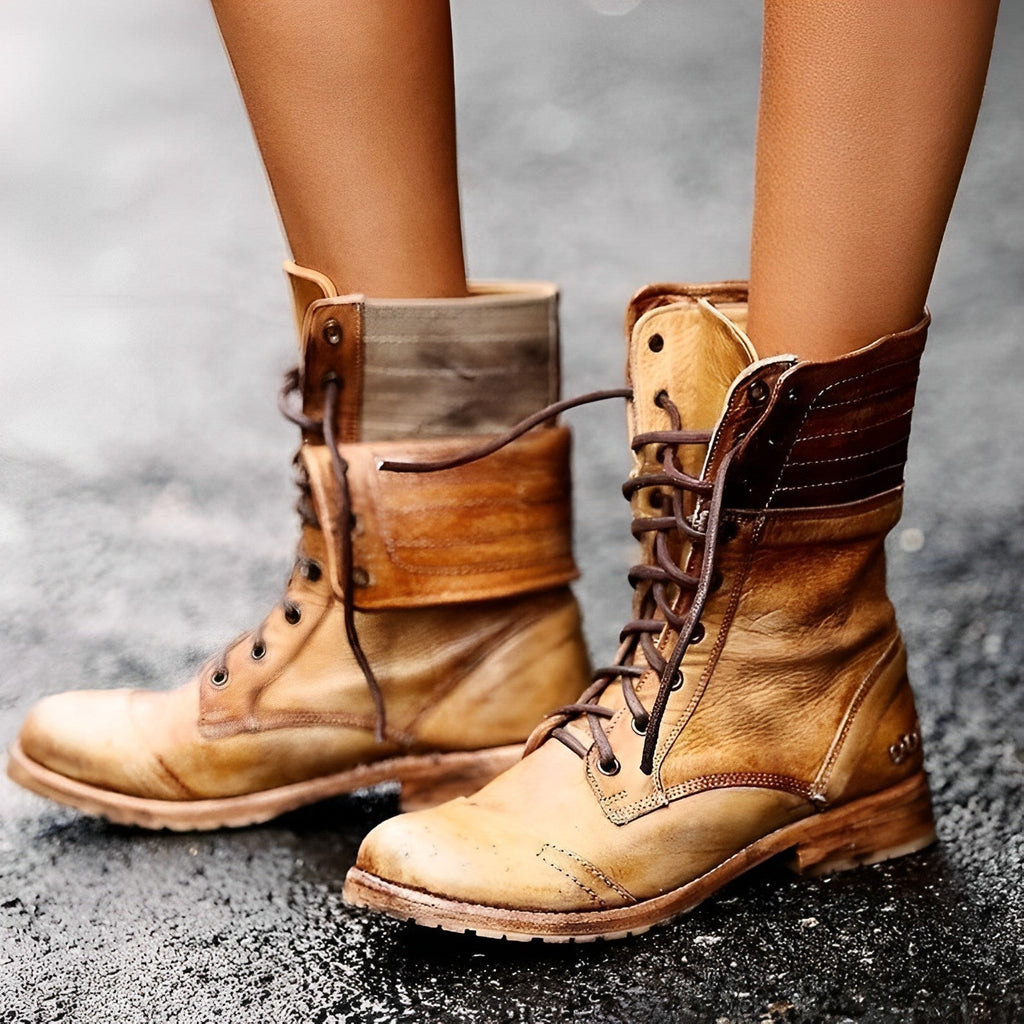 StylaBoot | Leren enkellaarzen voor dames – Duurzaam, comfortabel, slipvast casual- en outdoorschoeisel