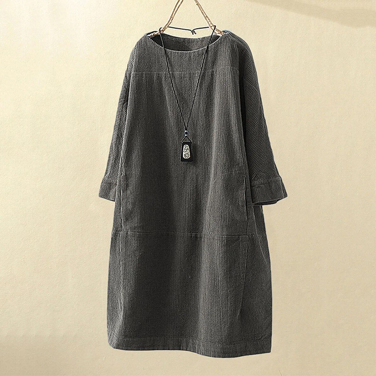 Laine | Elegante retrojurk voor dames – Casual-chique midi-jurk in vintage-stijl