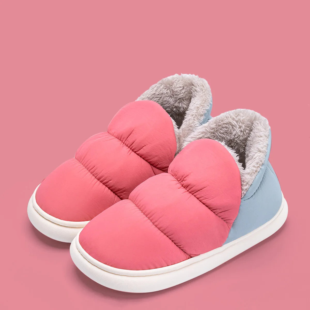 ComfiSlip | Pantoufles imperméables et antidérapantes avec doublure en peluche - Chaussures d'hiver confortables et douillettes