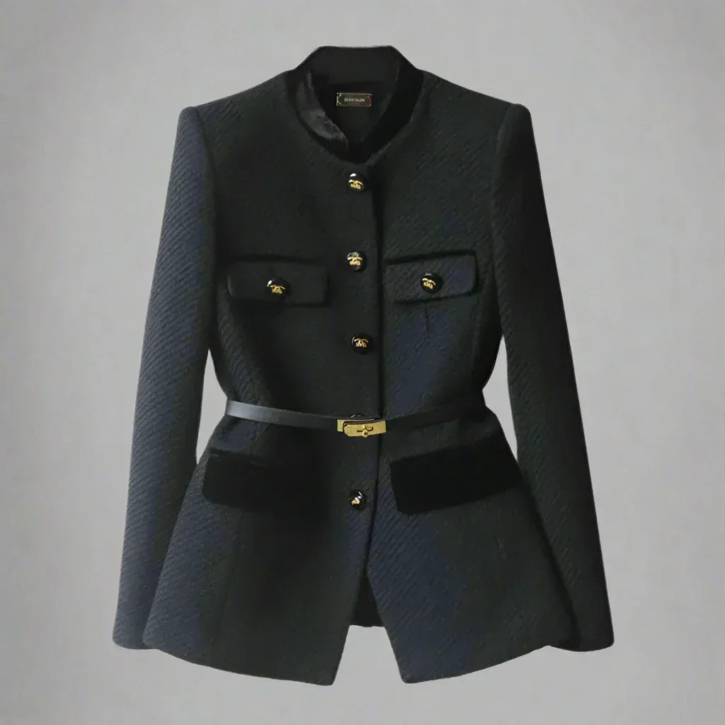 Ylvali | Klassieke elegante wollen blazer voor dames - lange mouwen, getailleerd model