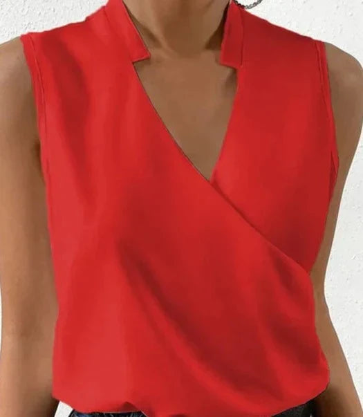 Ursula | Elegante mouwloze effen kleur top