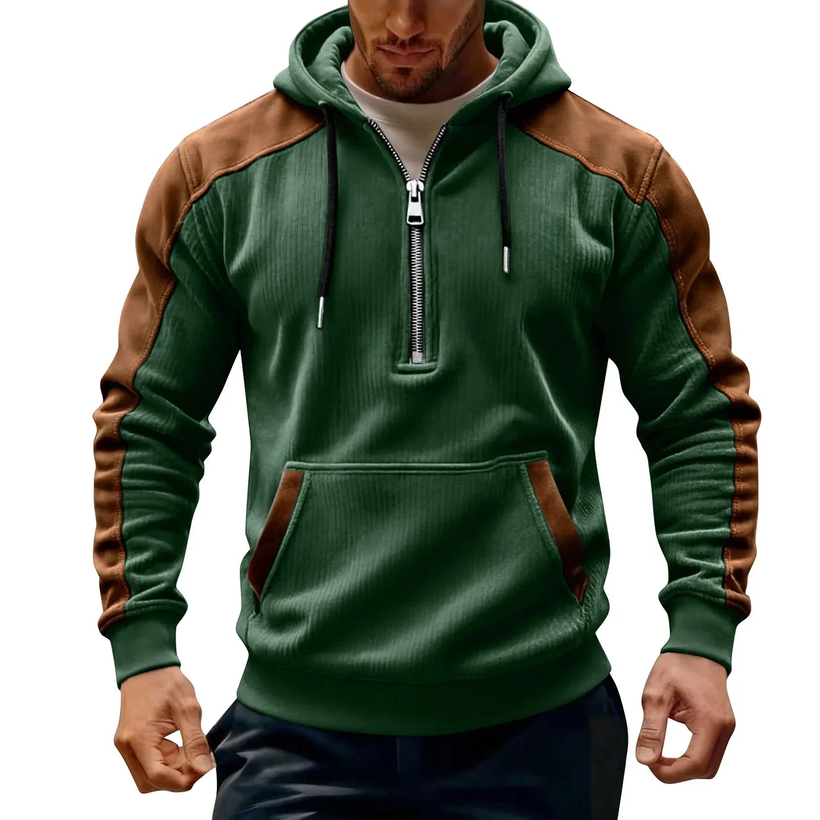 Lumeon | cHerenhoodiejack met ritssluiting, casual sweatshirt met capuchon