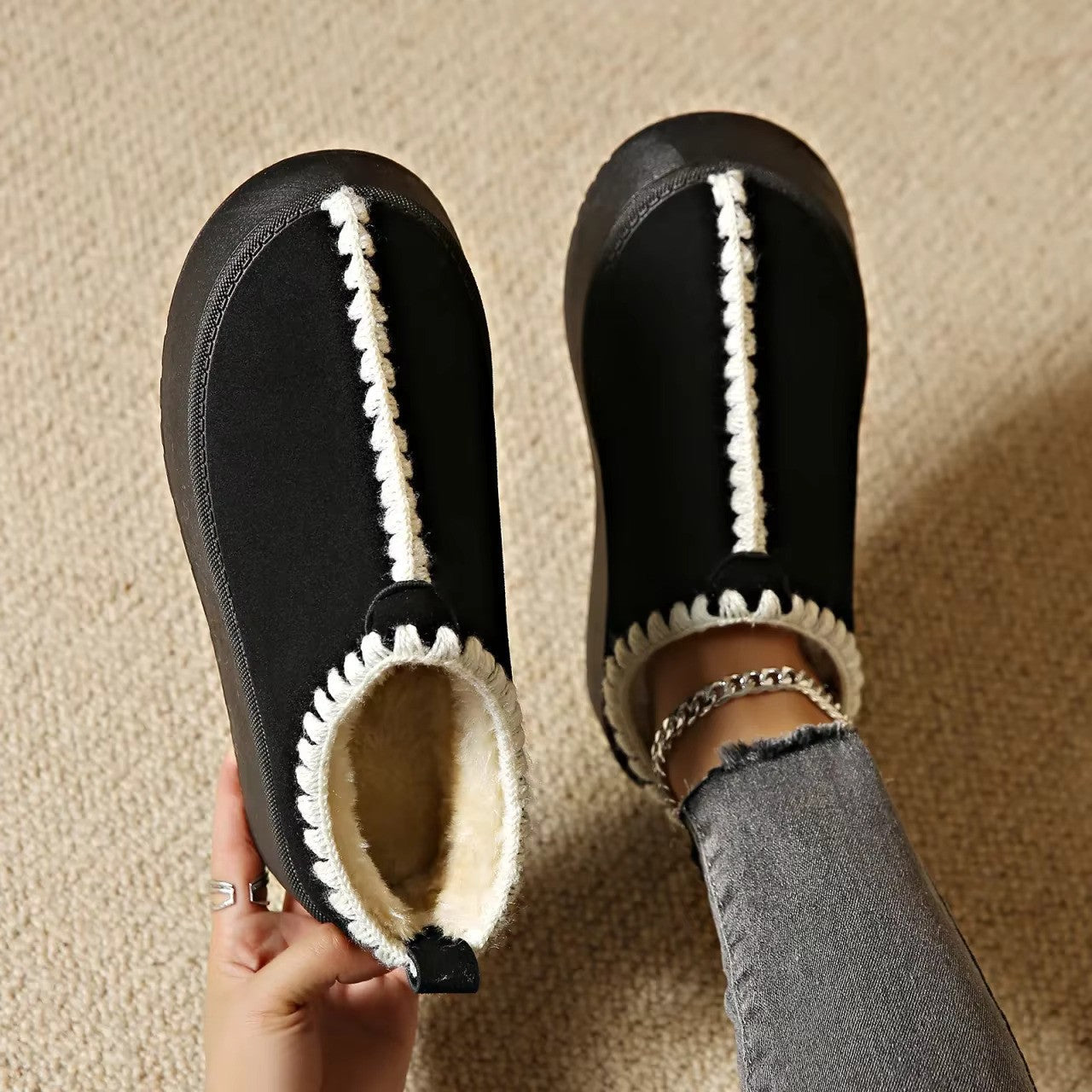 Akira | Winter Platform Sneeuwlaarzen - Warme Slip-On, Waterdicht, Antislipzool