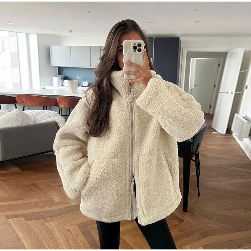 Elif | Oversized fleecejack voor dames - Warme winterjas met rits voor comfort en stijl