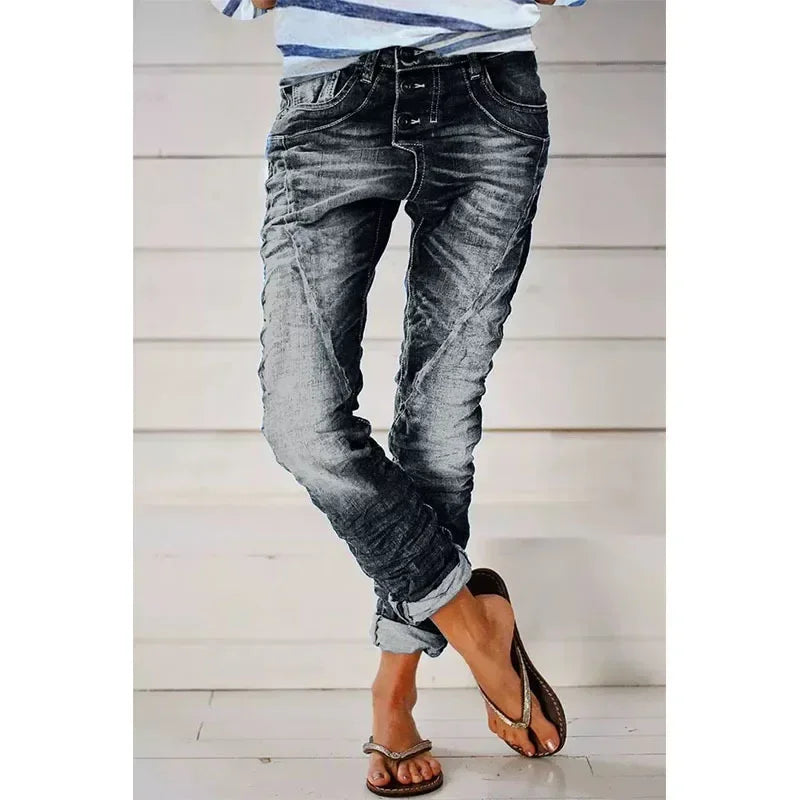 Ulvaria | Stretchdenim broek voor dames – Comfortabele slim fit, casual jeans, zachte en flexibele denim