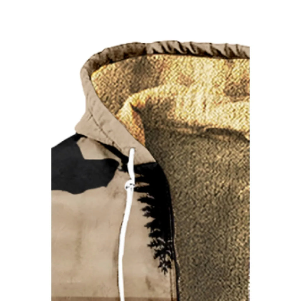 Torben | Herenjas met capuchon en fleecevoering - Aztec print, warme en stijlvolle bovenkleding