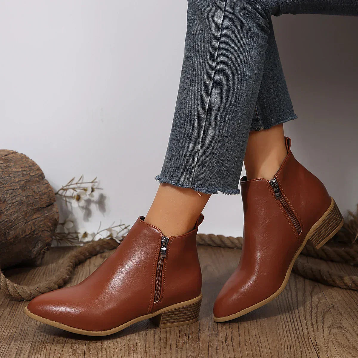 Zoryne | Modieuze enkellaarsjes voor dames – Elegante, comfortabele vrijetijdsschoenen