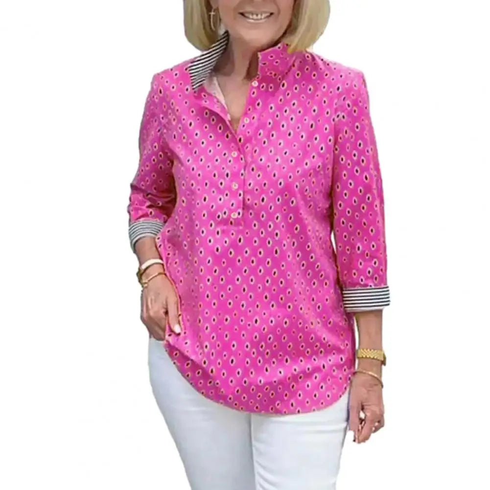 Tansia | Bedrukt casual overhemd voor dames – Losvallende, luchtige zomerblouse